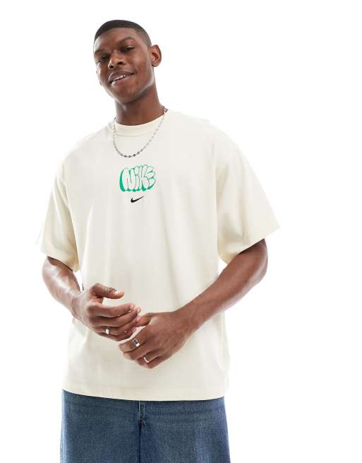 Nike Solo Swoosh graphic t-shirt in cream | ASOS