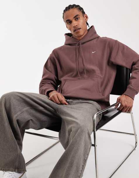 Nike Solo Swoosh hoodie in brown - view 1