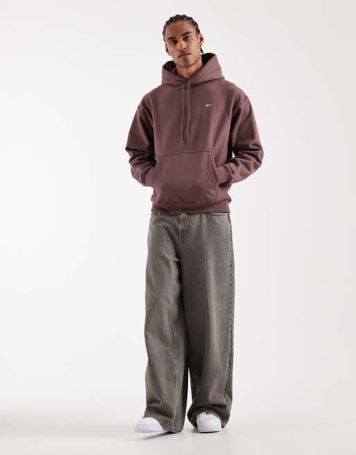 Nike Solo Swoosh hoodie in brown | ASOS