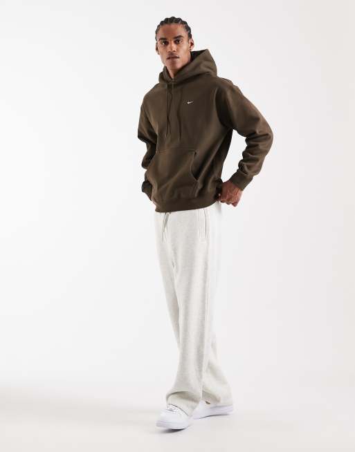 Nike Solo Swoosh hoodie in dark brown | ASOS