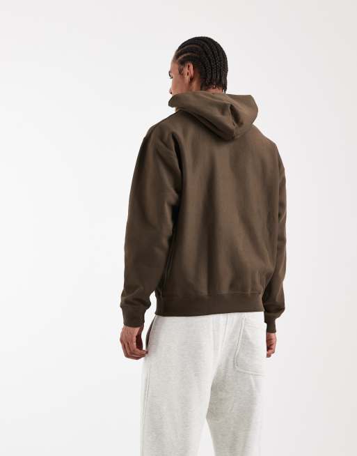Nike Solo Swoosh hoodie in dark brown | ASOS