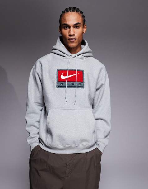 Nike Solo Swoosh hoodie in gray - view 1