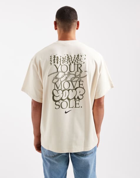 Nike - Solo - T-shirt à logo virgule - Beige - view 1