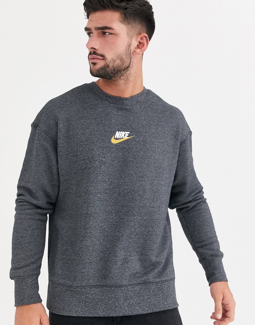 Nike - Sort Heritage sweatshirt med rund hals