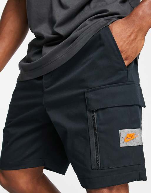 Nike - Sorte utility-shorts med lommedetalje