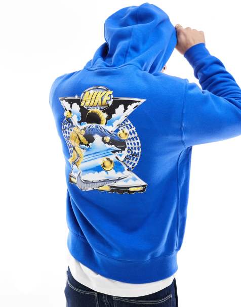 Nike space graphic hoodie in blue - view 1