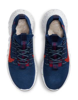 Nike Space Hippie 01 Men\'s Size 8 Navy Orange Recycled Knit Sustainable Sneaker Nike Space Hippie 01 Men main image 4