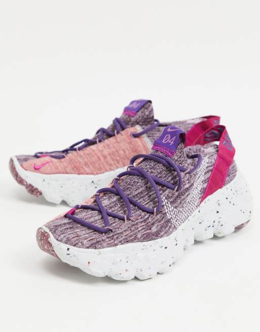 Nike Space Hippie 04 flyknit sneakers in pink | ASOS