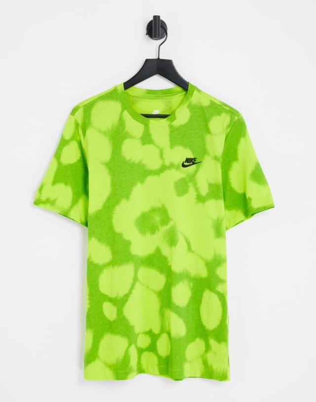 Nike Sport Essentials acid wash T-shirt in green