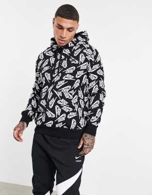 All over best sale swoosh nike hoodie