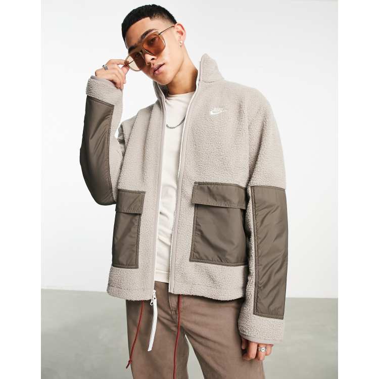 Nike shearling hot sale jacket