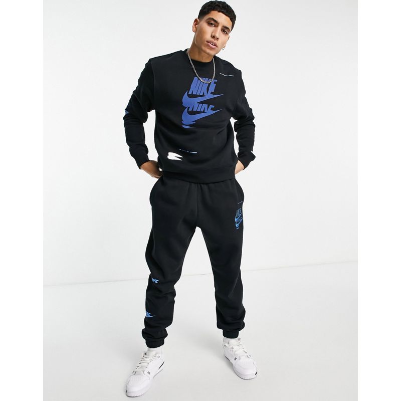Uomo Felpe con e senza cappuccio Nike - Sport Essentials Multi Futura - Felpa in pile nera con logo