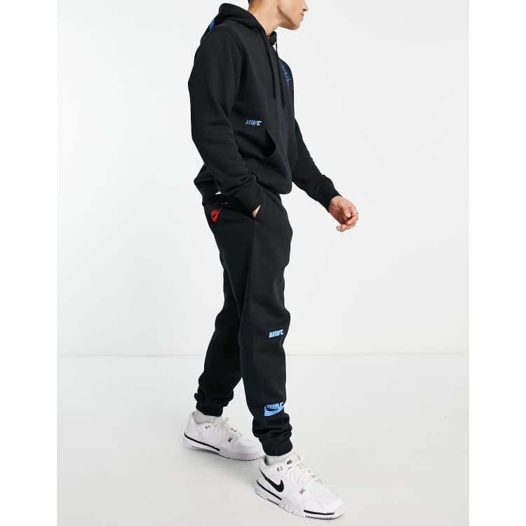 NIKE MULTI LOGO JOGGERS BLACK - TROUSERS MEN