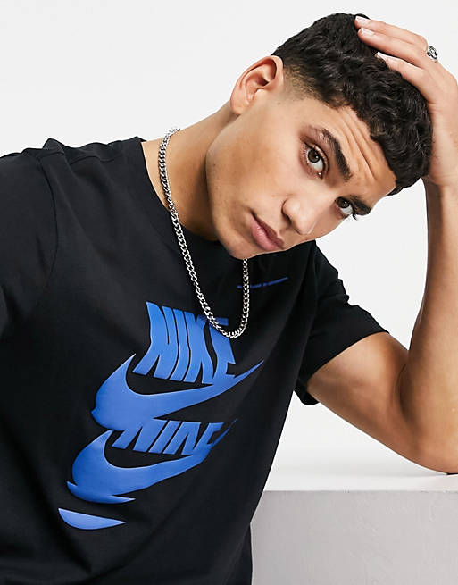Nike Sport Essentials Multi Futura logo t-shirt in black
