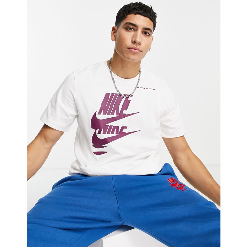 Uomo Top Nike - Sport Essentials Multi Futura - T-shirt bianca con logo
