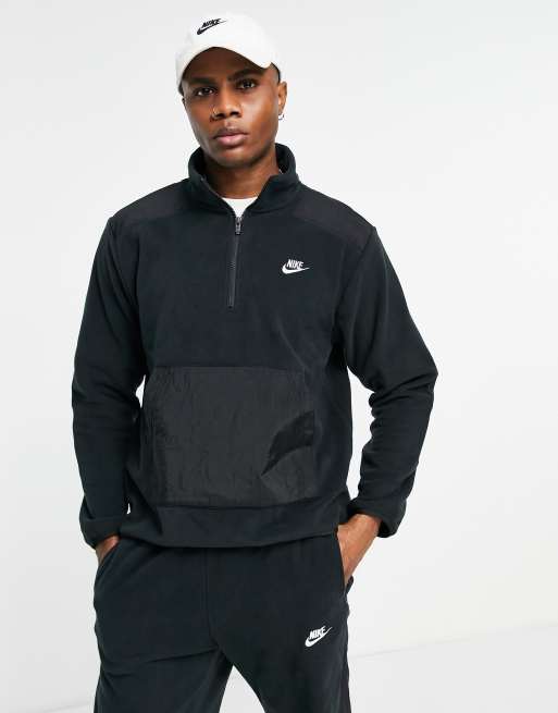 Nike men's half zip fleece hot sale