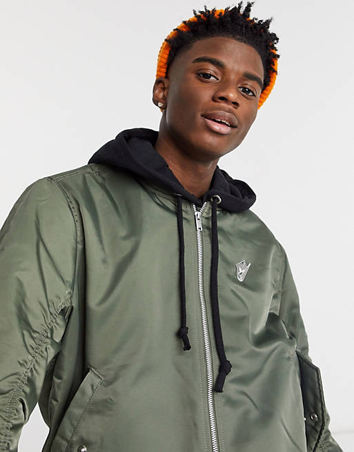 Nike Sport Punk Pack bomber jacket in khaki