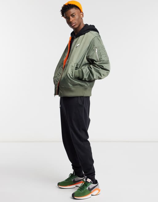 Nike Sport Punk Pack bomber jacket in khaki