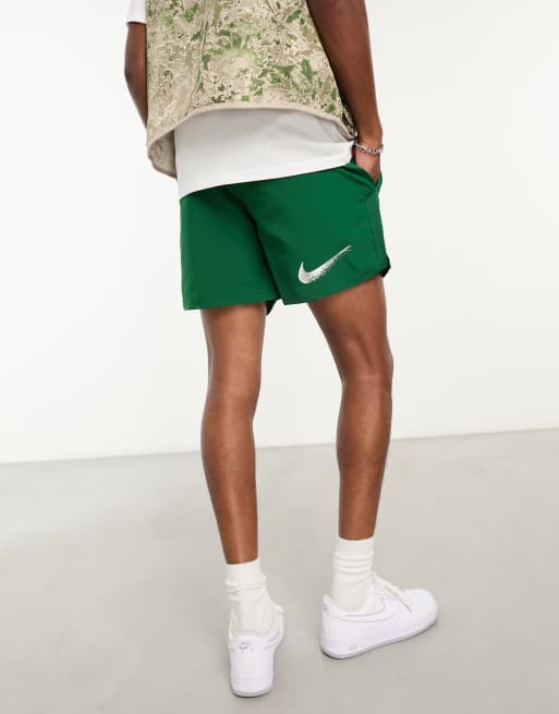 Nike Sport & Sanctuary Dri-Fit Challenger printed shorts in green