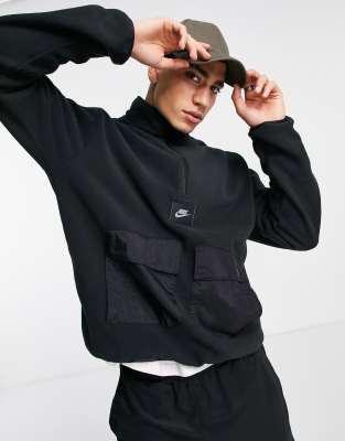 nike cargo tracksuit black