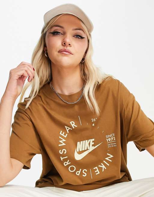 T shirt shop nike femme brun