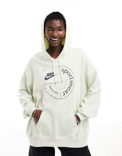 Nike grey discount and white hoodie