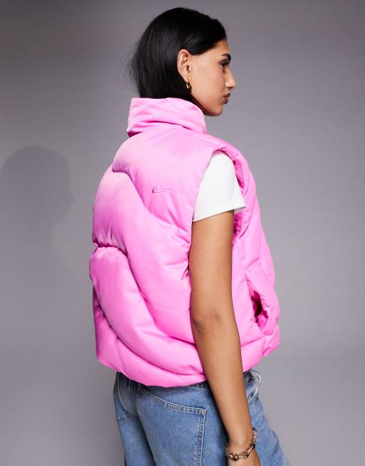 Nike Sports Down Swoosh puffer vest in pink, 2 of 4