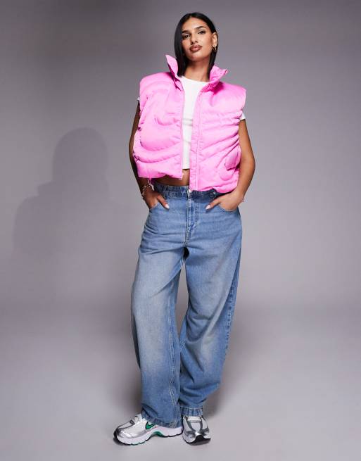 Nike Sports Down Swoosh puffer vest in pink, 3 of 4