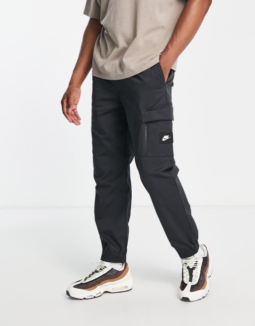 Nike Sports Utility Dri FIT woven cargo joggers in washed black