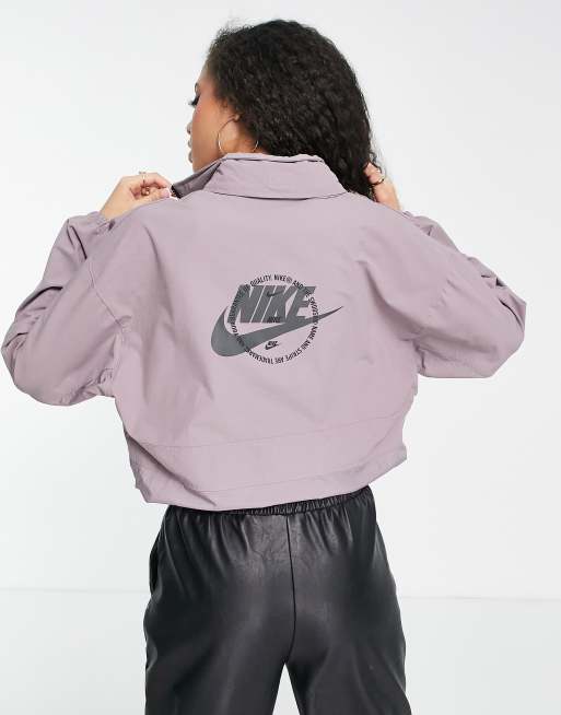 Nike Sports Utility graphic packable quarter zip jacket in purple