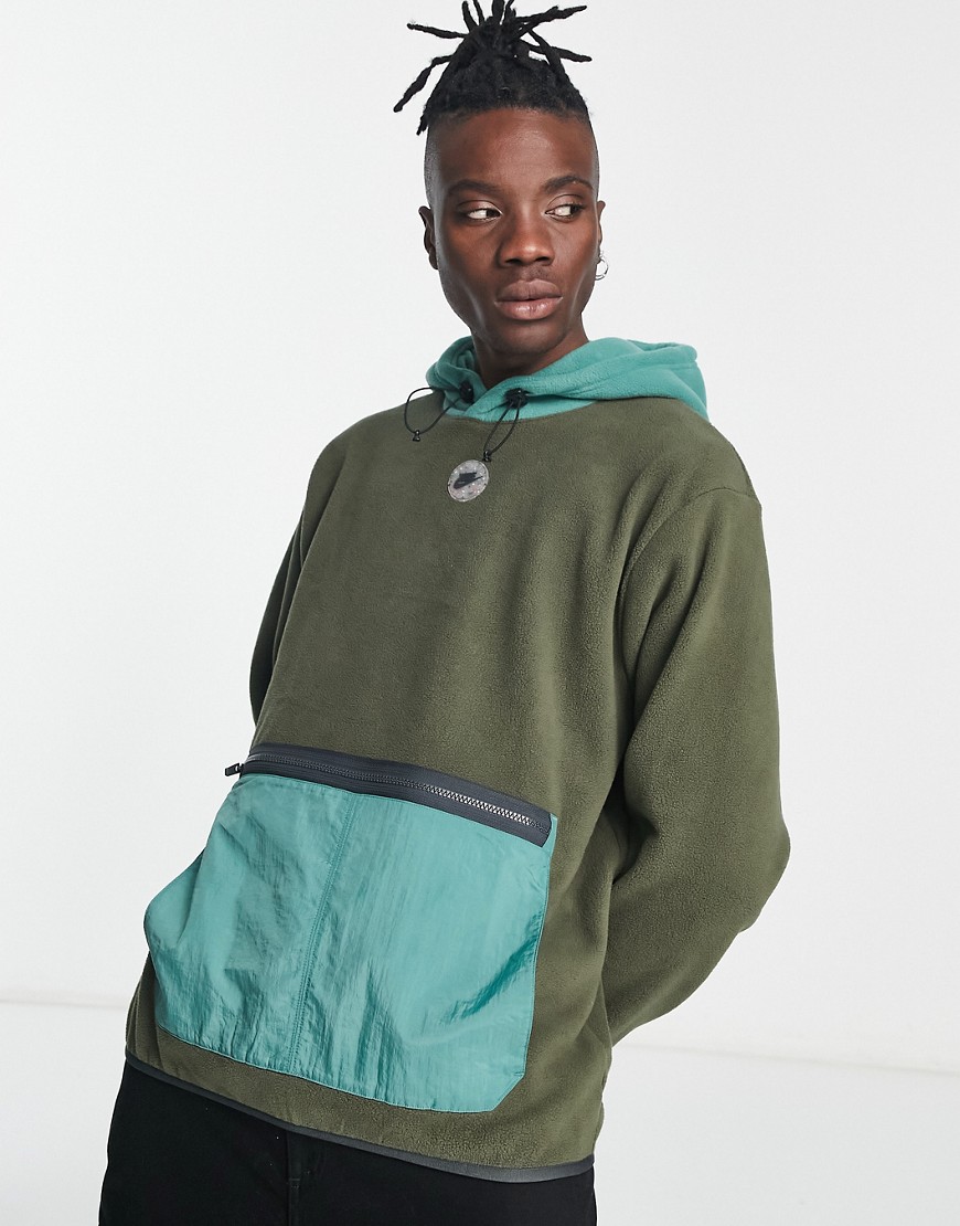 Nike Sports Utility hooded fleece in olive and blue-Green