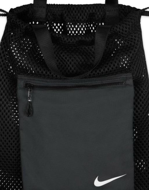 Nike - Sportstøj - Essentials - Rygsæk med løbesnor i sort mesh, 4 af 4