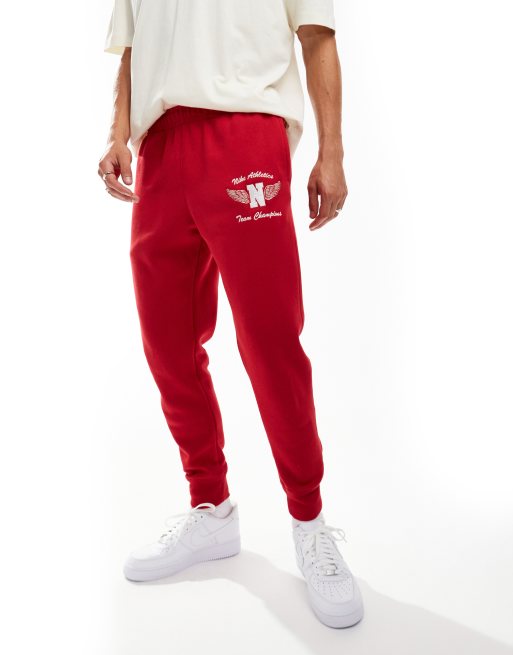 Red nike mens sweatpants on sale