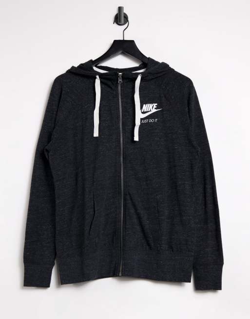 Felpa nike nera deals con cappuccio e zip