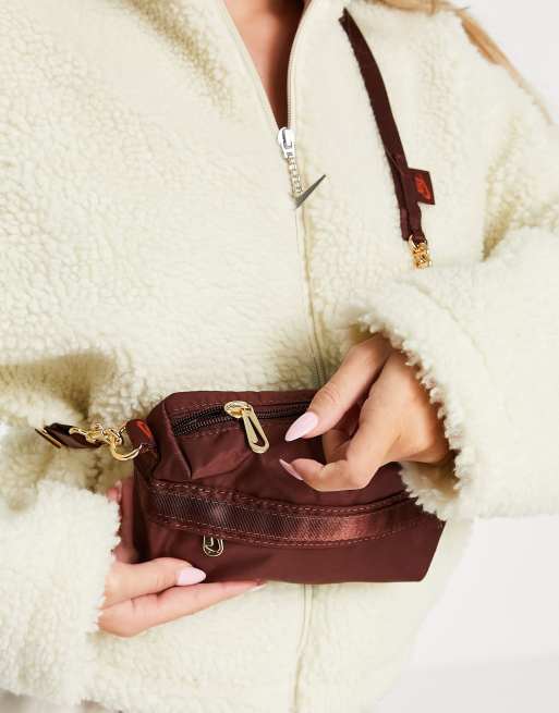 Nike Sportswear Futura Luxe Nylon Crossbody Bag In Bronze