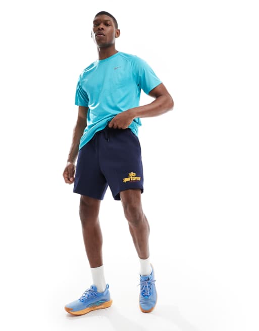 Nike Sportswear logo shorts in navy