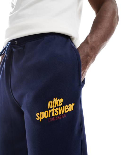 Nike Sportswear logo sweatpants in navy