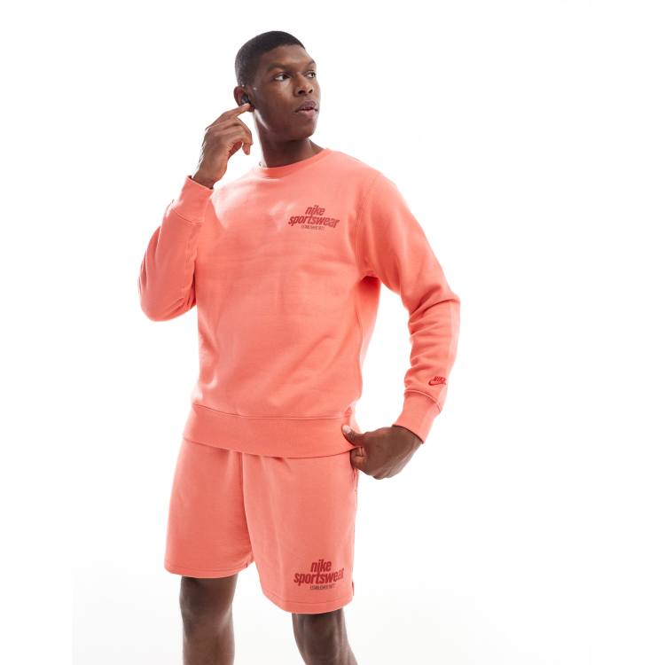 Nike Sportswear logo sweatshirt in orange | ASOS