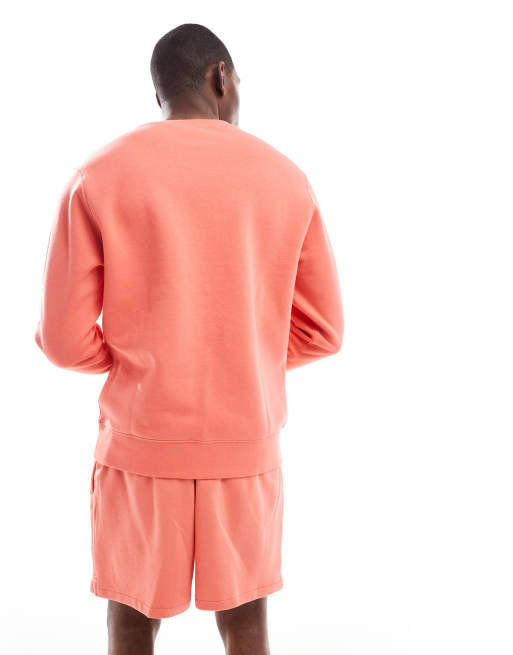 Nike Sportswear logo sweatshirt in orange, 2 of 4