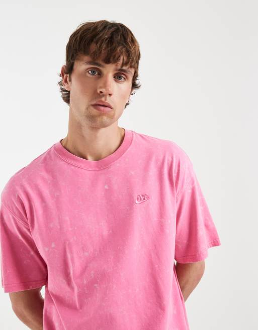 Nike Sportswear Max 90 Club wash T-shirt in pink | ASOS
