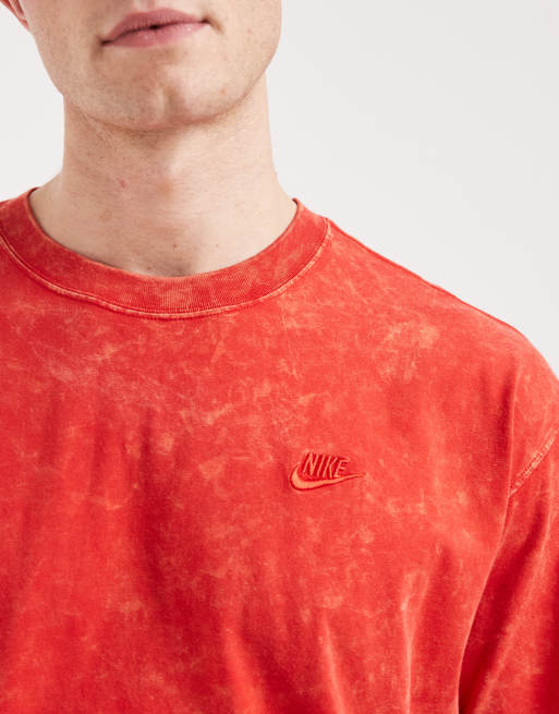 Nike Sportswear Max 90 Club washed t-shirt in red, 3 of 5