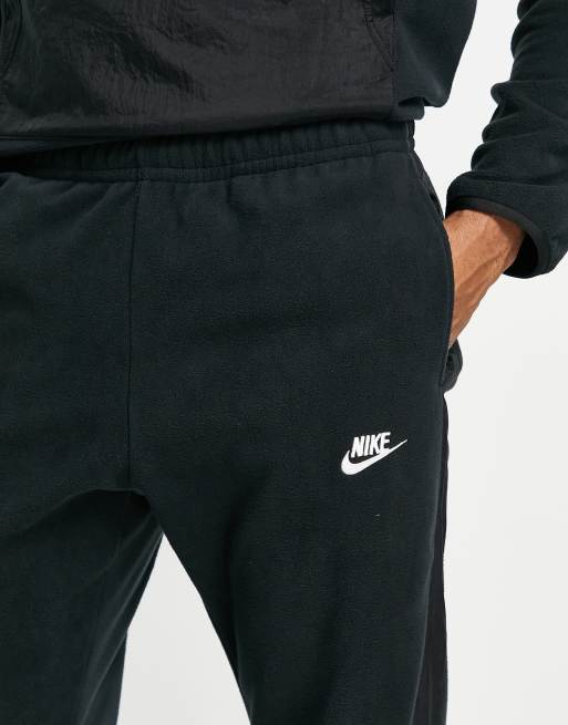 Nike Sportswear – Sport Essentials – Czarne joggersy polarowe ze ściągaczami, 4 z 4