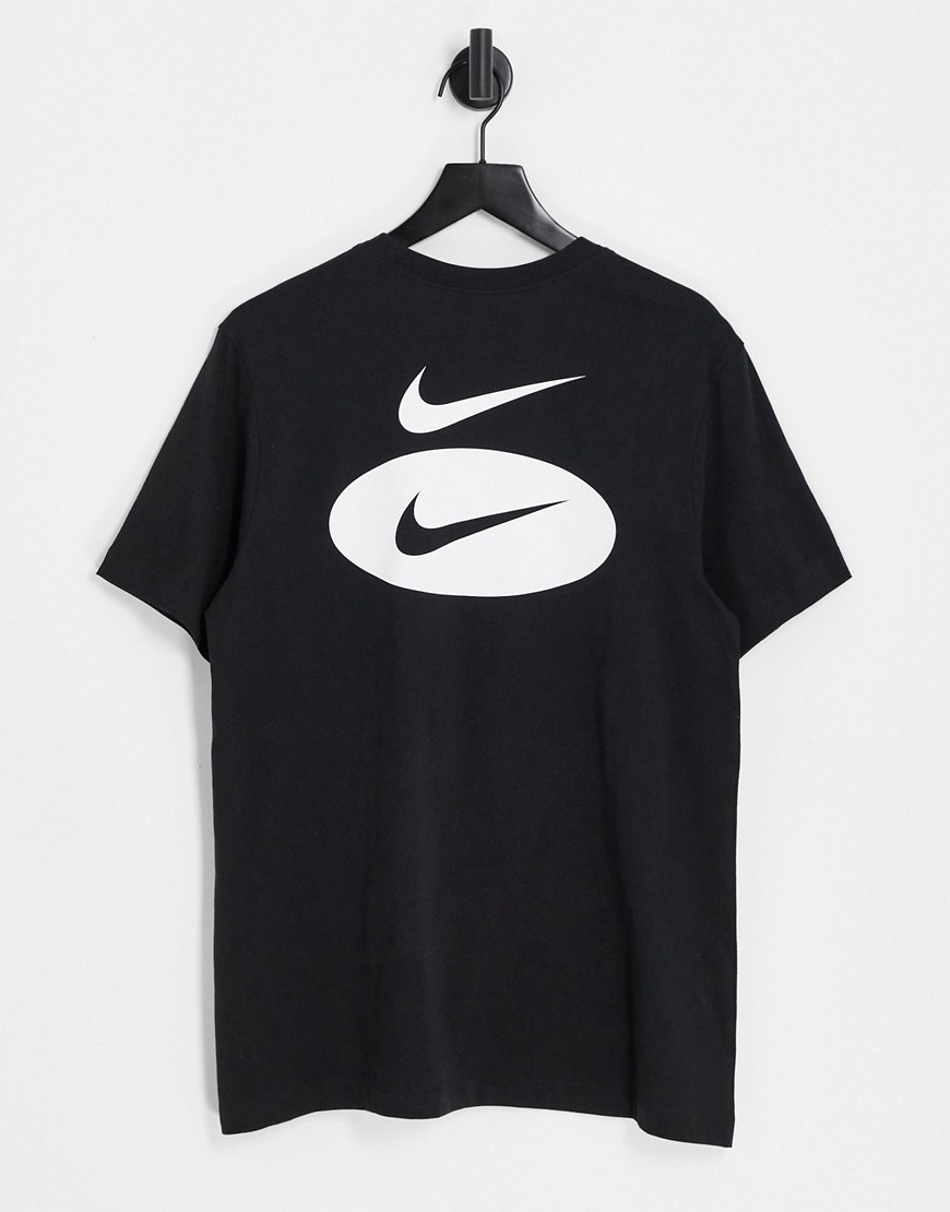Nike Sportswear Swoosh League T-shirt in black and white
