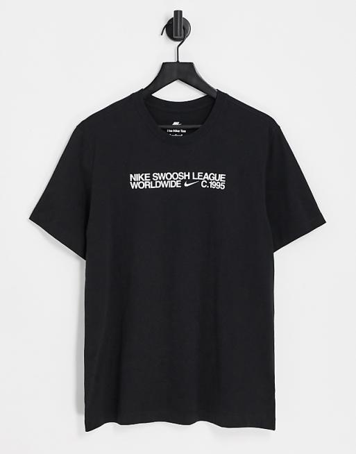 Nike Sportswear Swoosh League T-shirt in black and white | ASOS Nike Sportswear Swoosh League T-shirt in black and white | ASOS