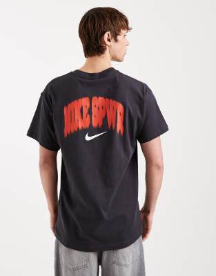 Sportswear - T-Shirt in Marineblau mit Rückengrafik Marineblau M