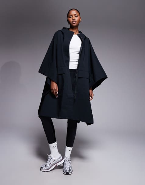 Nike Sportswear tailored poncho in black - view 1