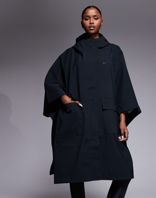 Nike Sportswear tailored poncho in black, 3 of 4