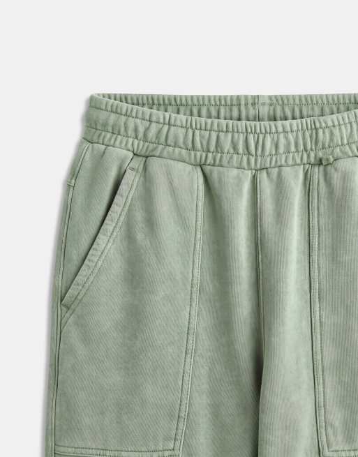 Nike spray graphic open hem joggers in washed khaki, 8 of 9