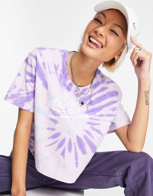 Tie dye nike store shirt women's