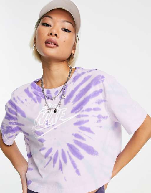 Tie dye nike store shirt women's